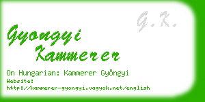 gyongyi kammerer business card